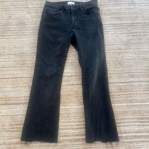 Frame Denim Black Flare Jeans